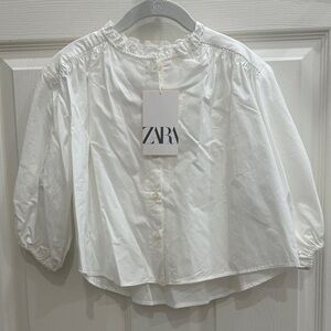 Zara Kids Classic White Blouse 2-3